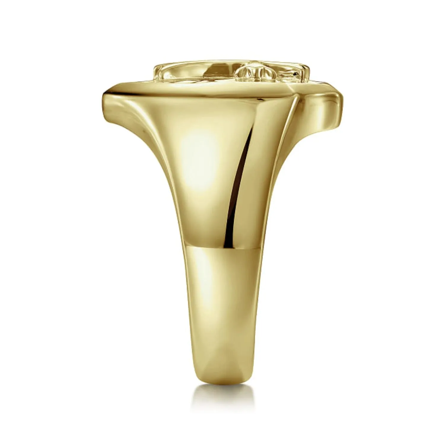Gabriel & Co. Ornate Cross Signet Ring