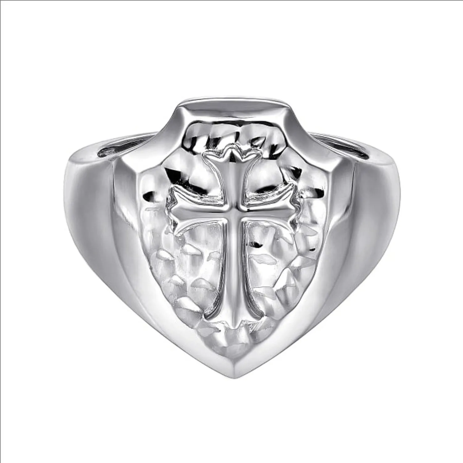 Gabriel & Co. Ornate Cross Signet Ring