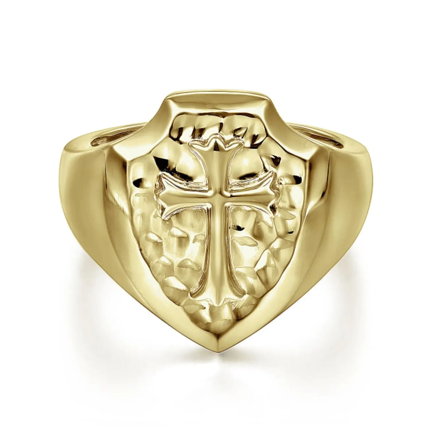 Gabriel & Co. Ornate Cross Signet Ring