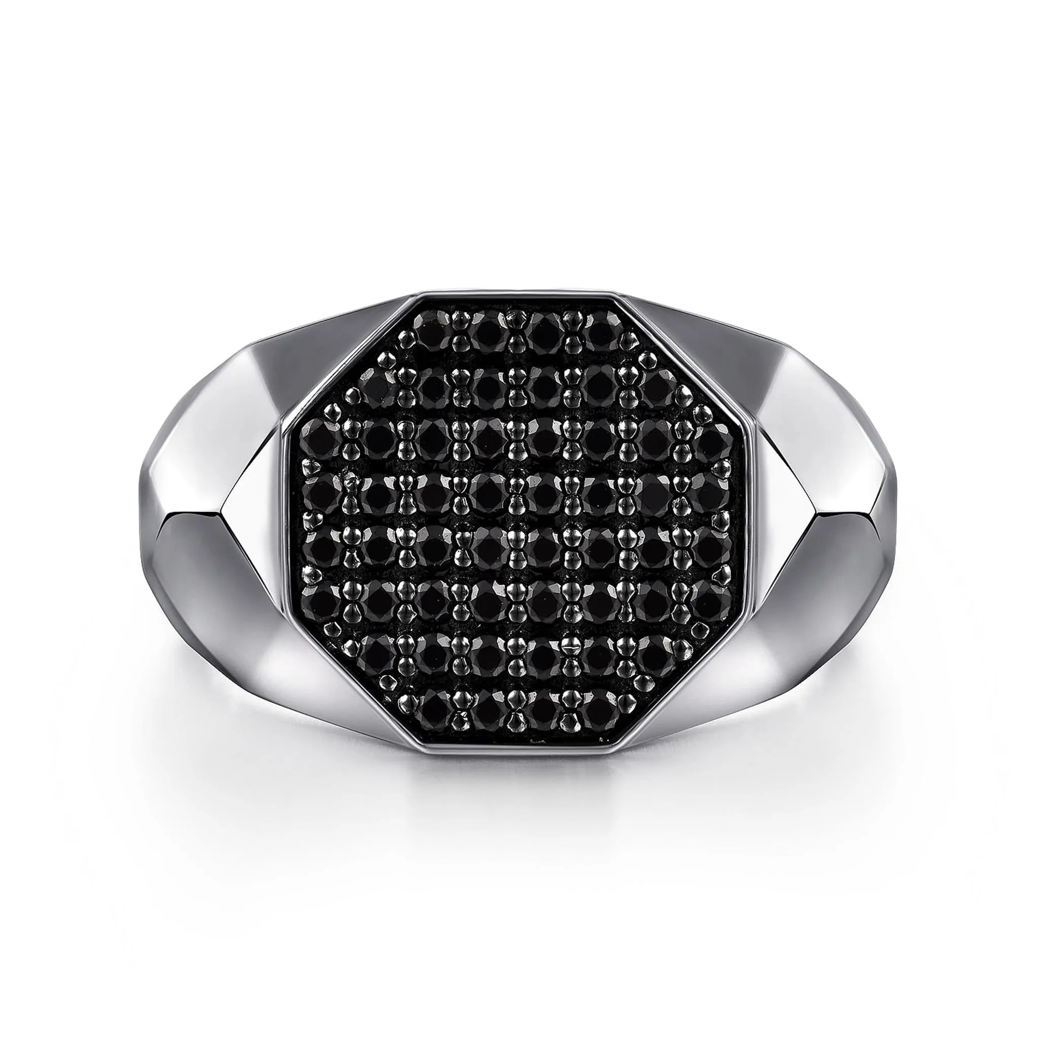 Gabriel Sterling Silver Black Spinel Ring