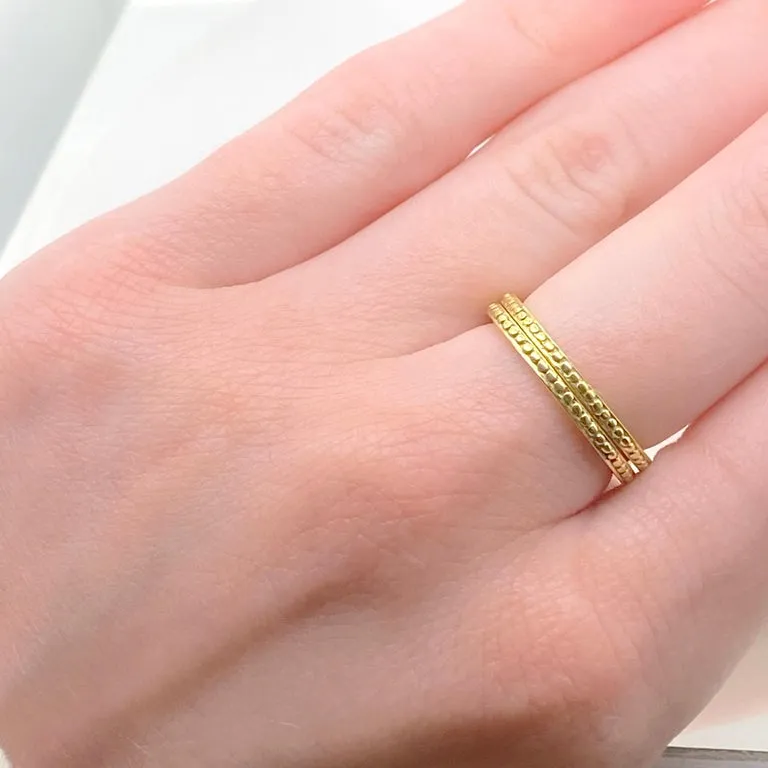 Gold Band, Yellow Gold Wedding Ring, Stackable Band