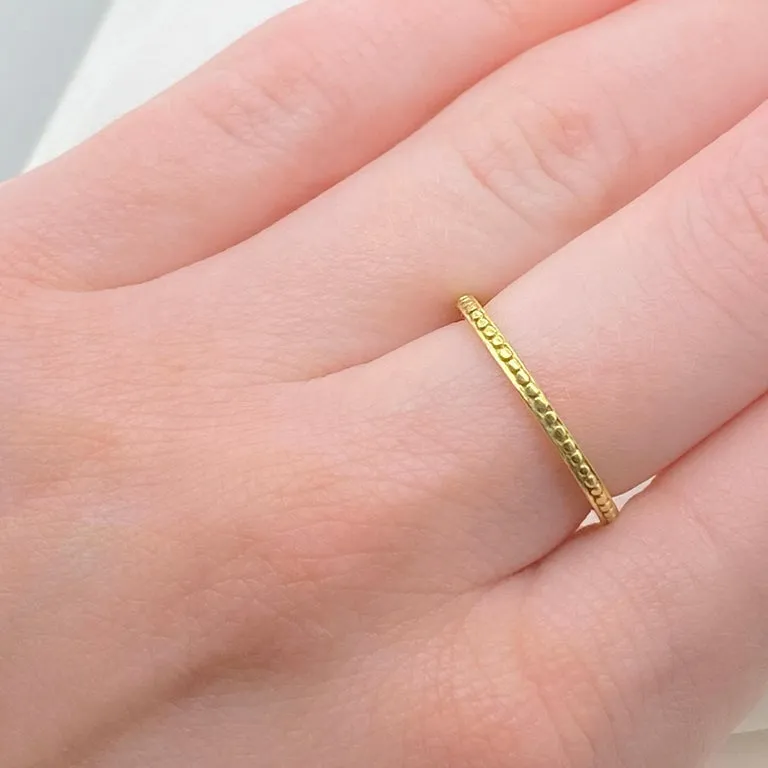 Gold Band, Yellow Gold Wedding Ring, Stackable Band