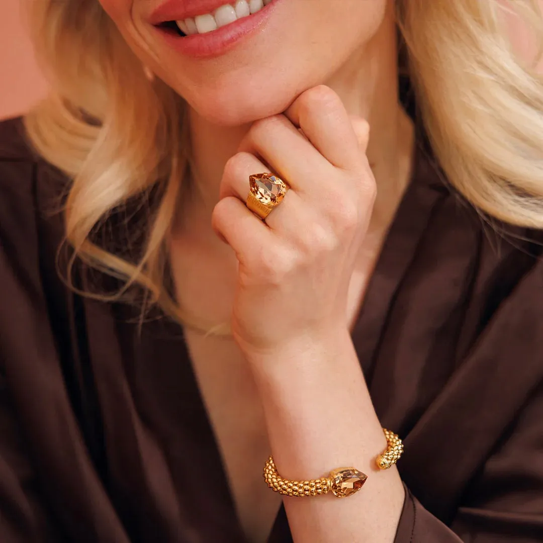 Gold Classic Rope Light Colorado Topaz Bracelet