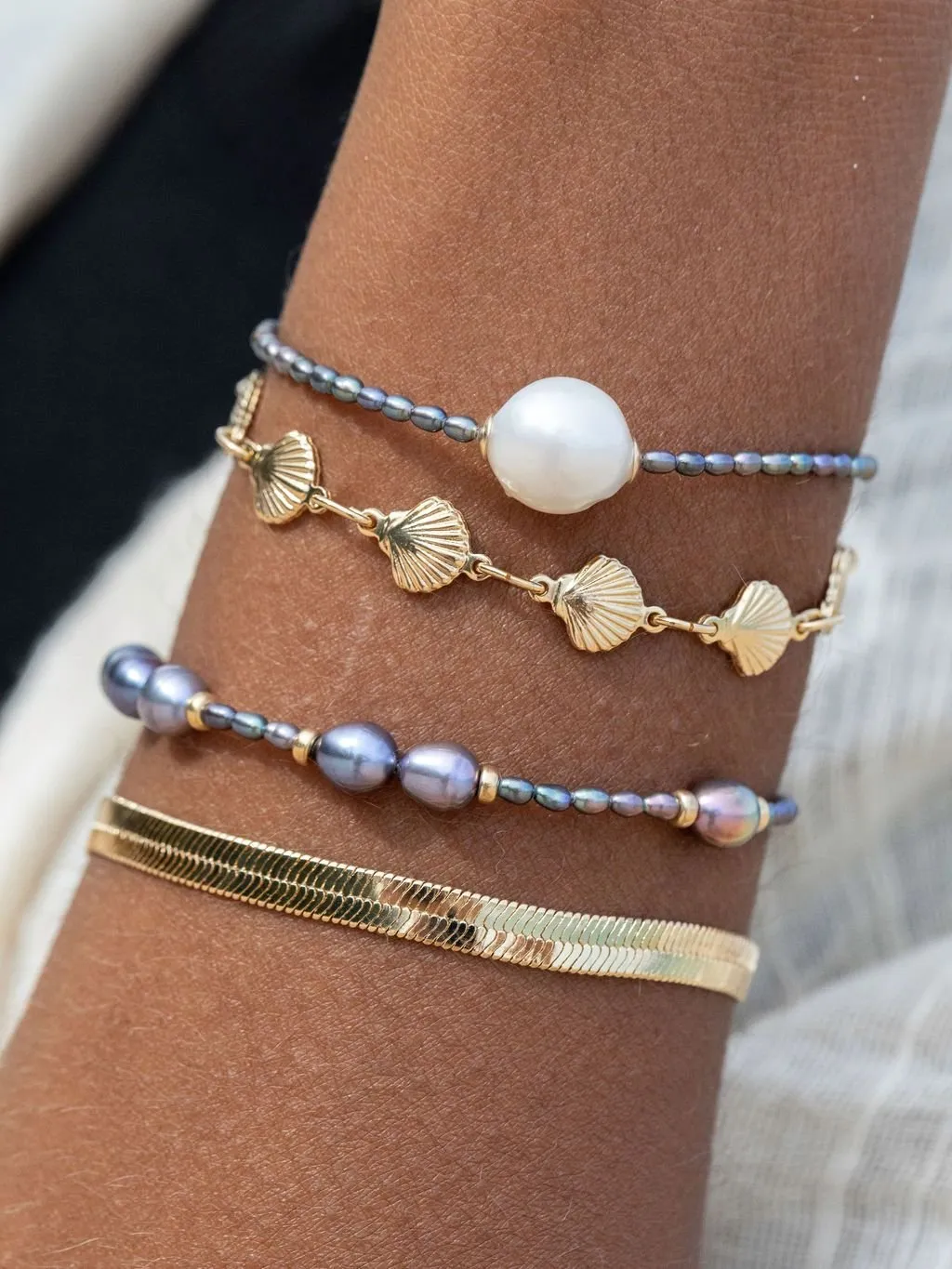 Gold Filled Seashell Chain Bracelet - Leialoha