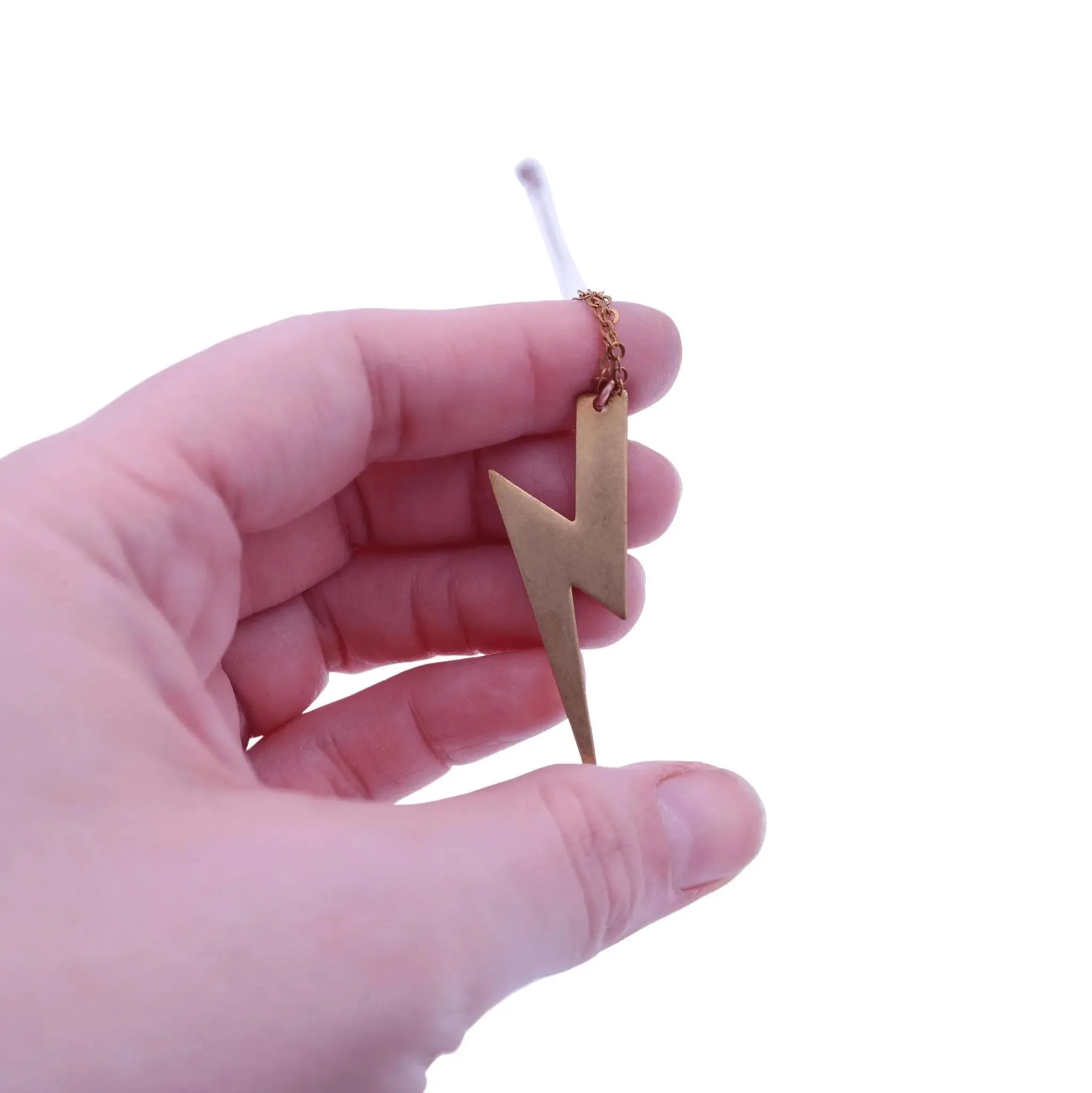 Gold Lightning Bolt Necklace