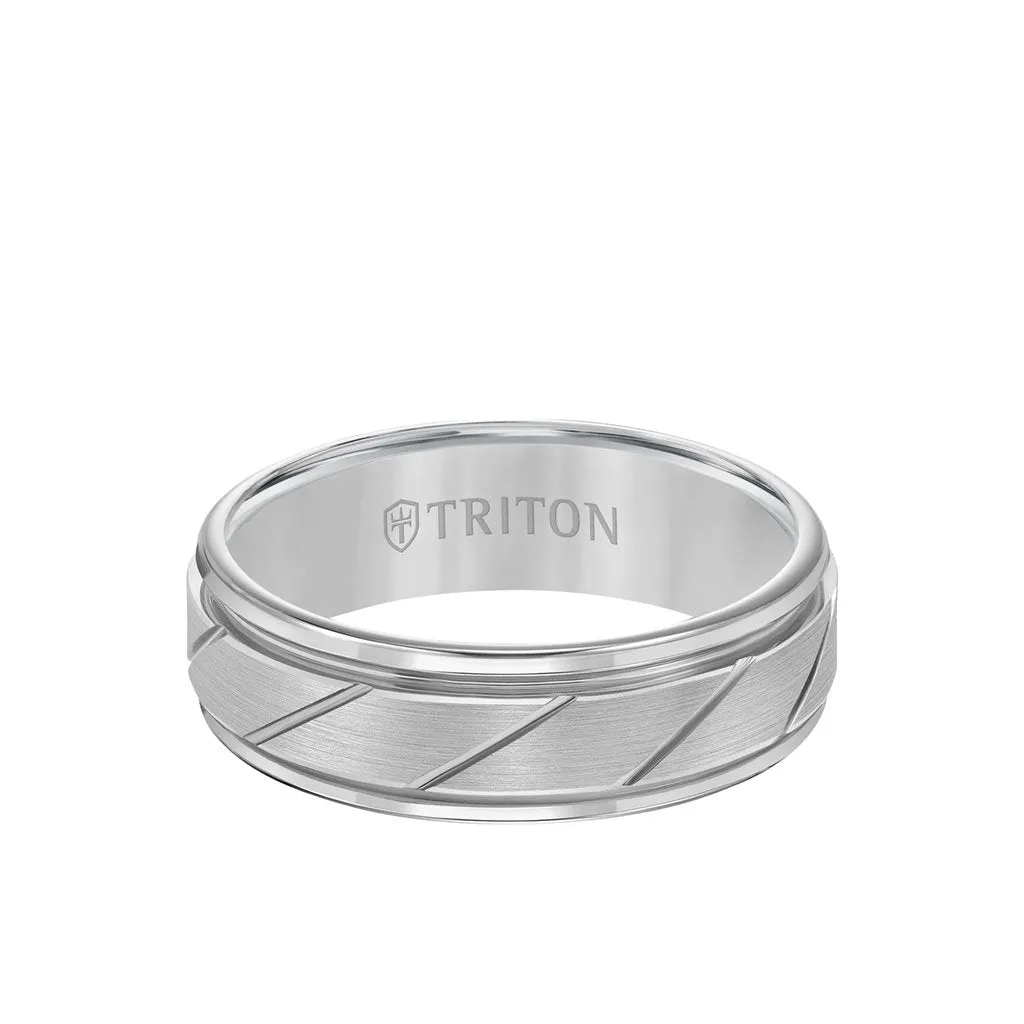 Gray Tungsten Carbide Flat Satin Finish Center