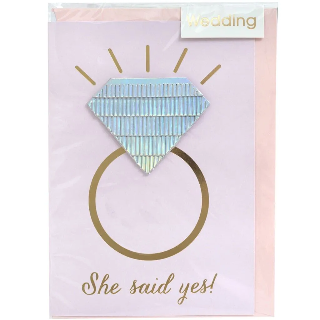 Greeting Card Wedding Fringe Ring