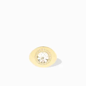 halo signet ring