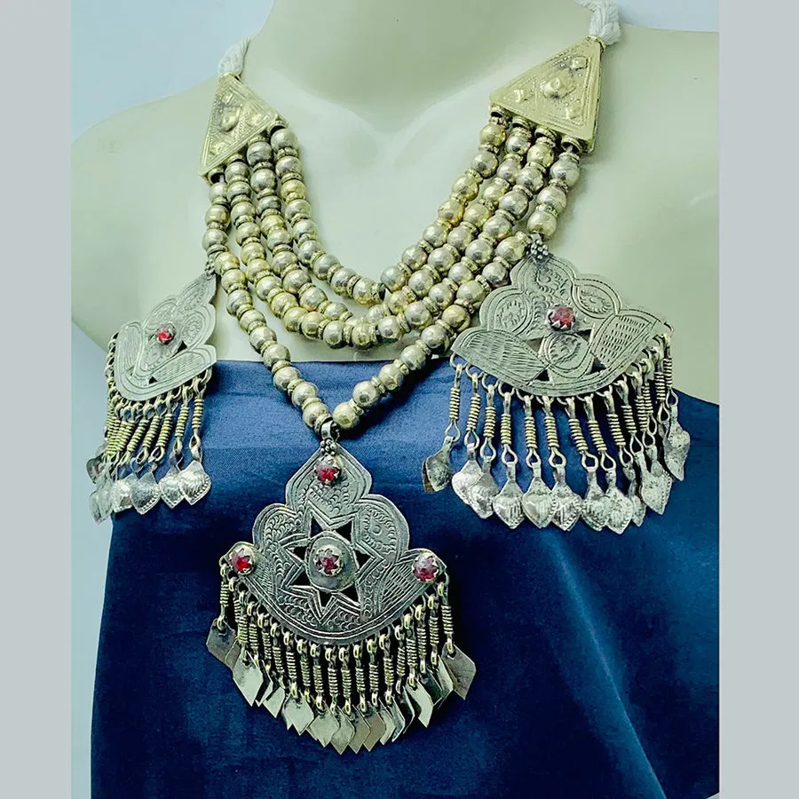Handmade Oversized Beaded Chain Necklace