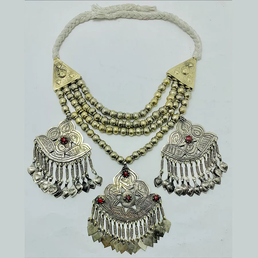 Handmade Oversized Beaded Chain Necklace