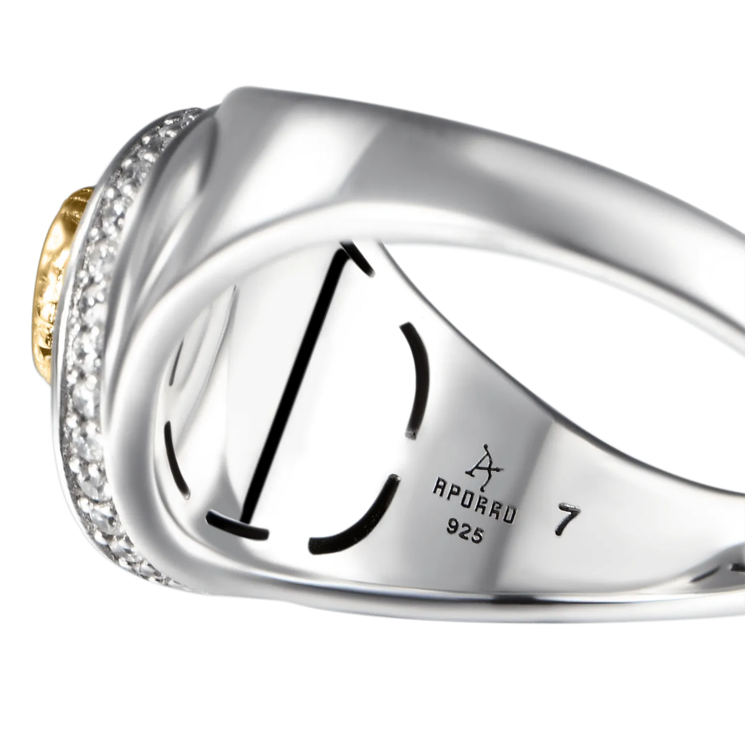 Infinity Iced Snake Signet Ring