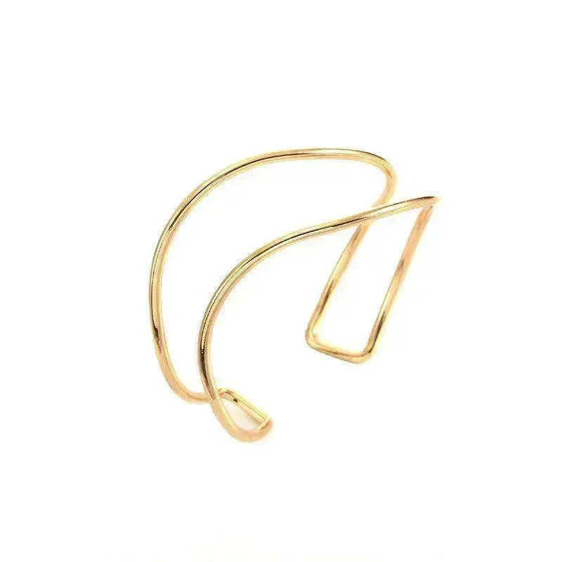 Irregular Gold Wave Bracelet Adjustable