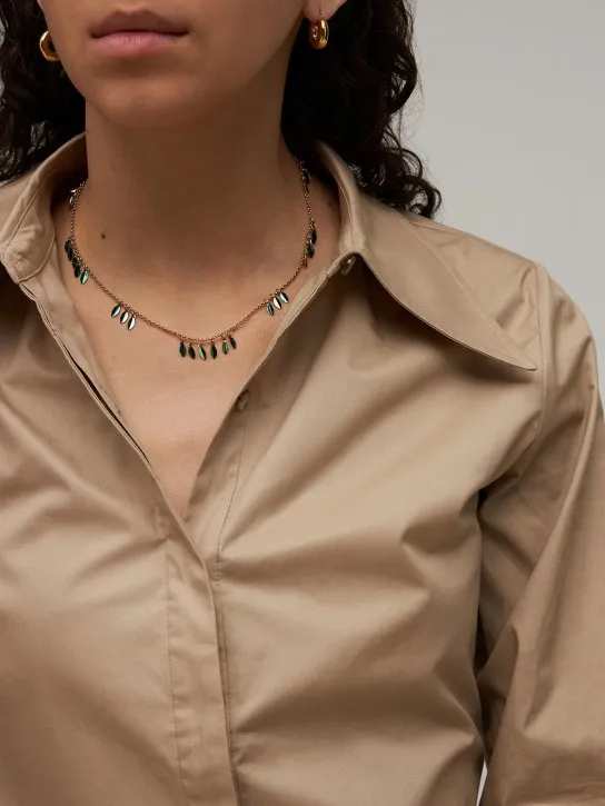 Isabel Marant   Lea colored shiny collar necklace 