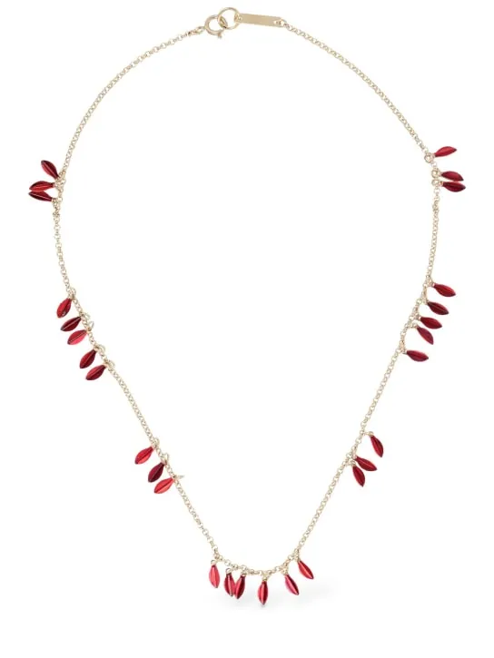 Isabel Marant   Lea colored shiny collar necklace 