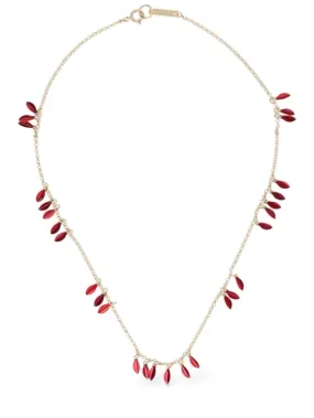 Isabel Marant   Lea colored shiny collar necklace 
