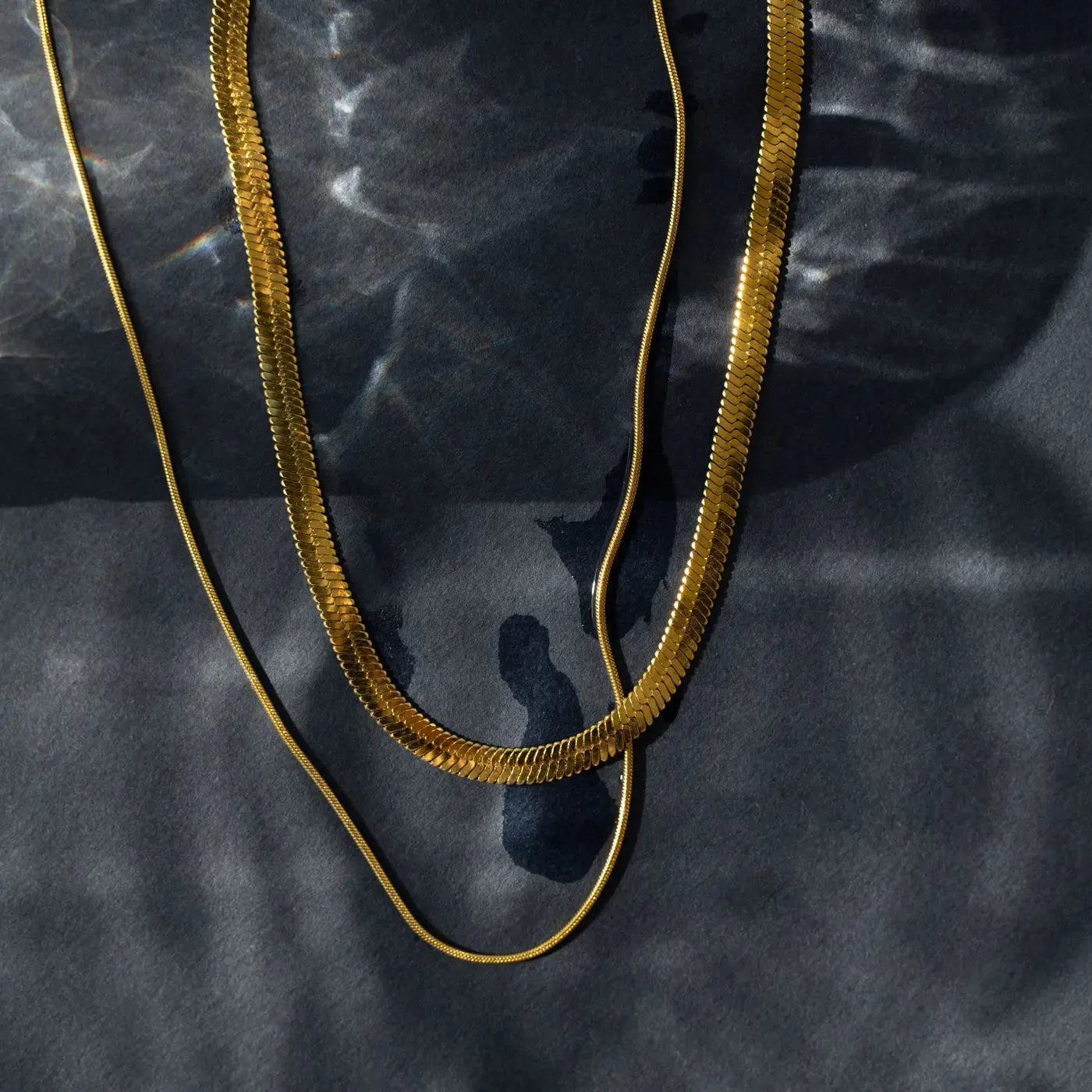 Ivy - Double Snake Chain Necklace Stainless Steel