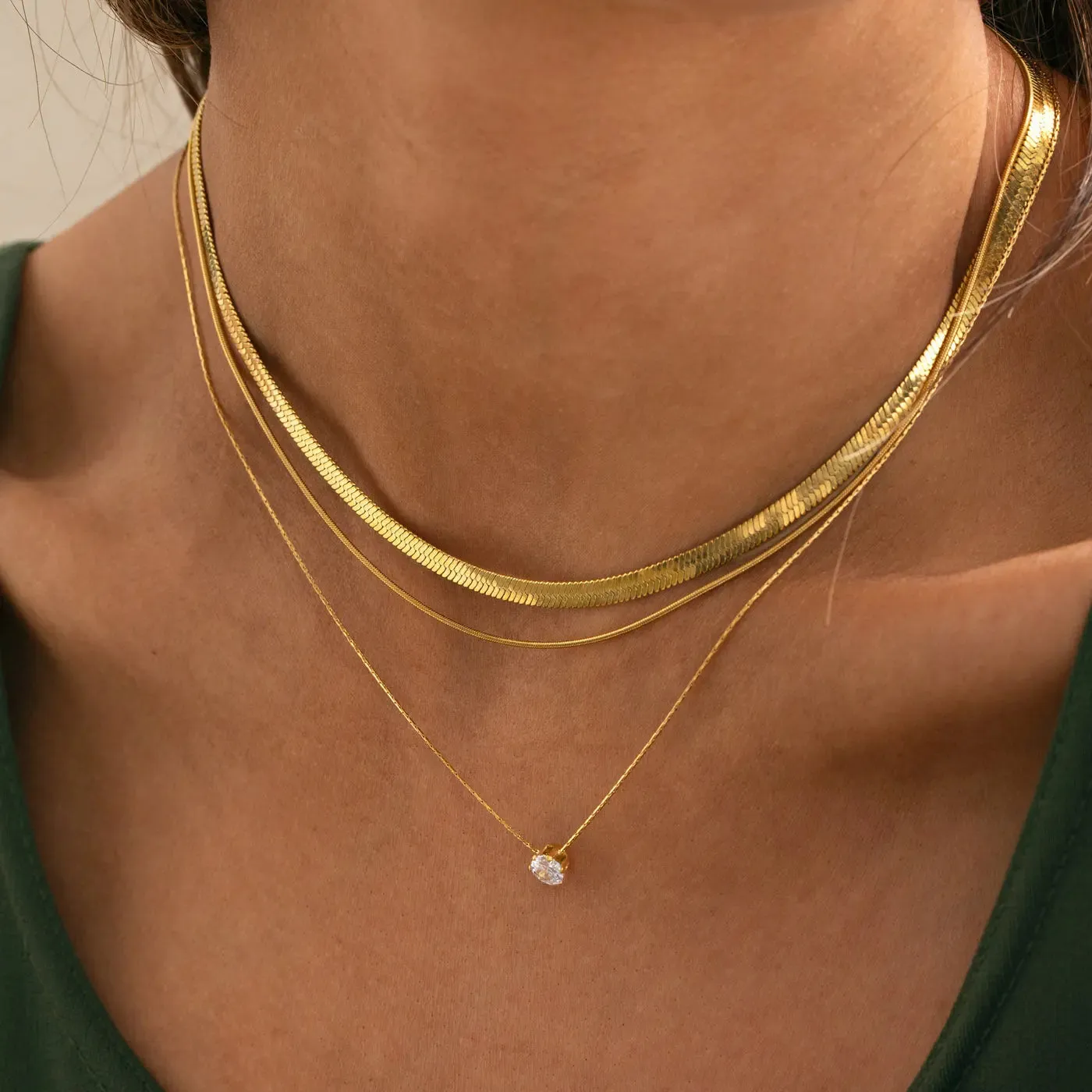 Ivy - Double Snake Chain Necklace Stainless Steel