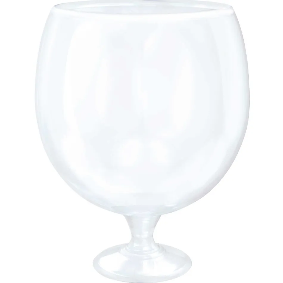 Jumbo Goblet Drinking Glass Clear Plastic 4L