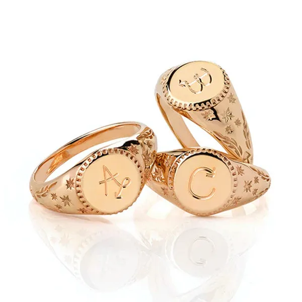 Karen Walker Society Signet Ring Gold