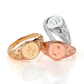 Karen Walker Society Signet Ring Gold