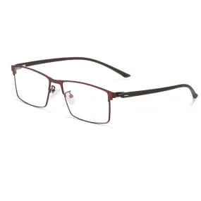 KatKani Men's Full Rim Titanium Alloy Anti-Blue Light Reading Glasses Hyperopic P8837
