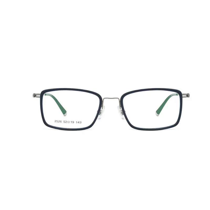 Kocolior Unisex Full Rim Acetate Alloy Square Hyperopic Reading Glasses 2526