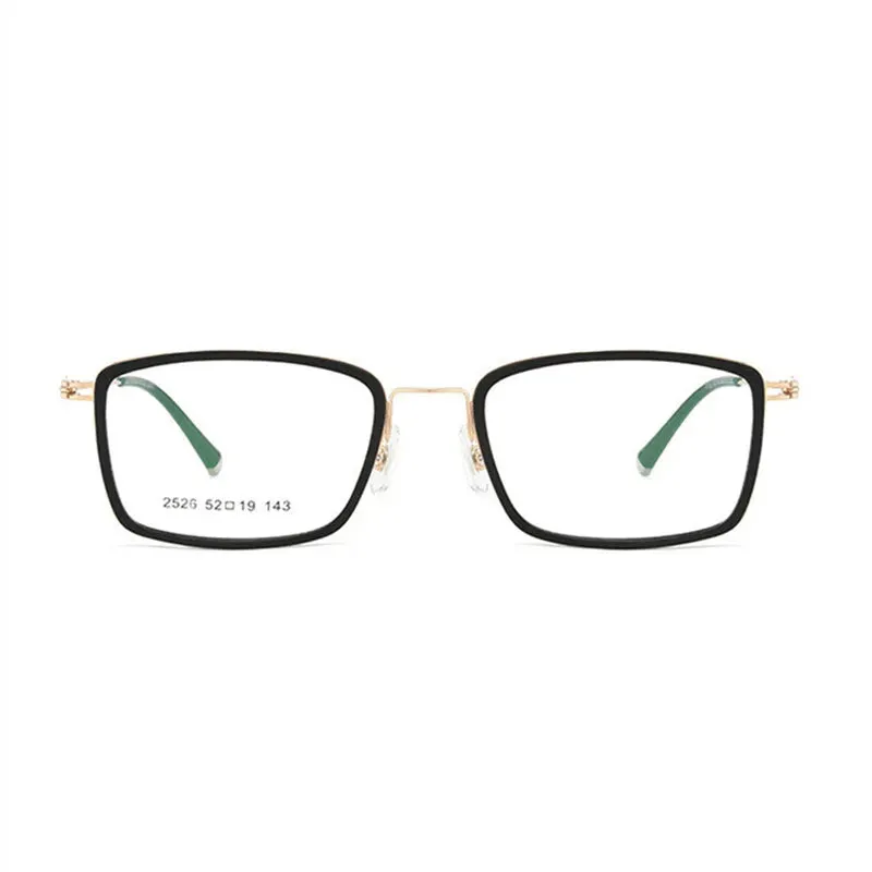 Kocolior Unisex Full Rim Acetate Alloy Square Hyperopic Reading Glasses 2526