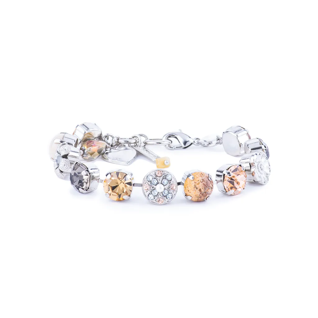 Large Center Flower Bracelet in "Earl Grey" *Custom*
