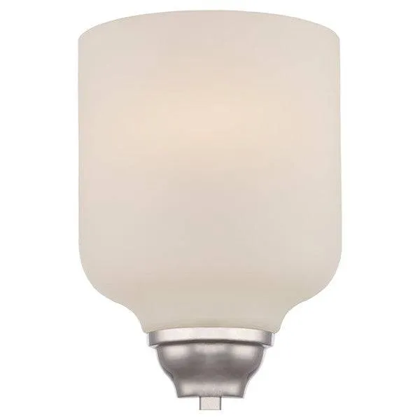 LED Wall Sconce With Etched Opal Glass
