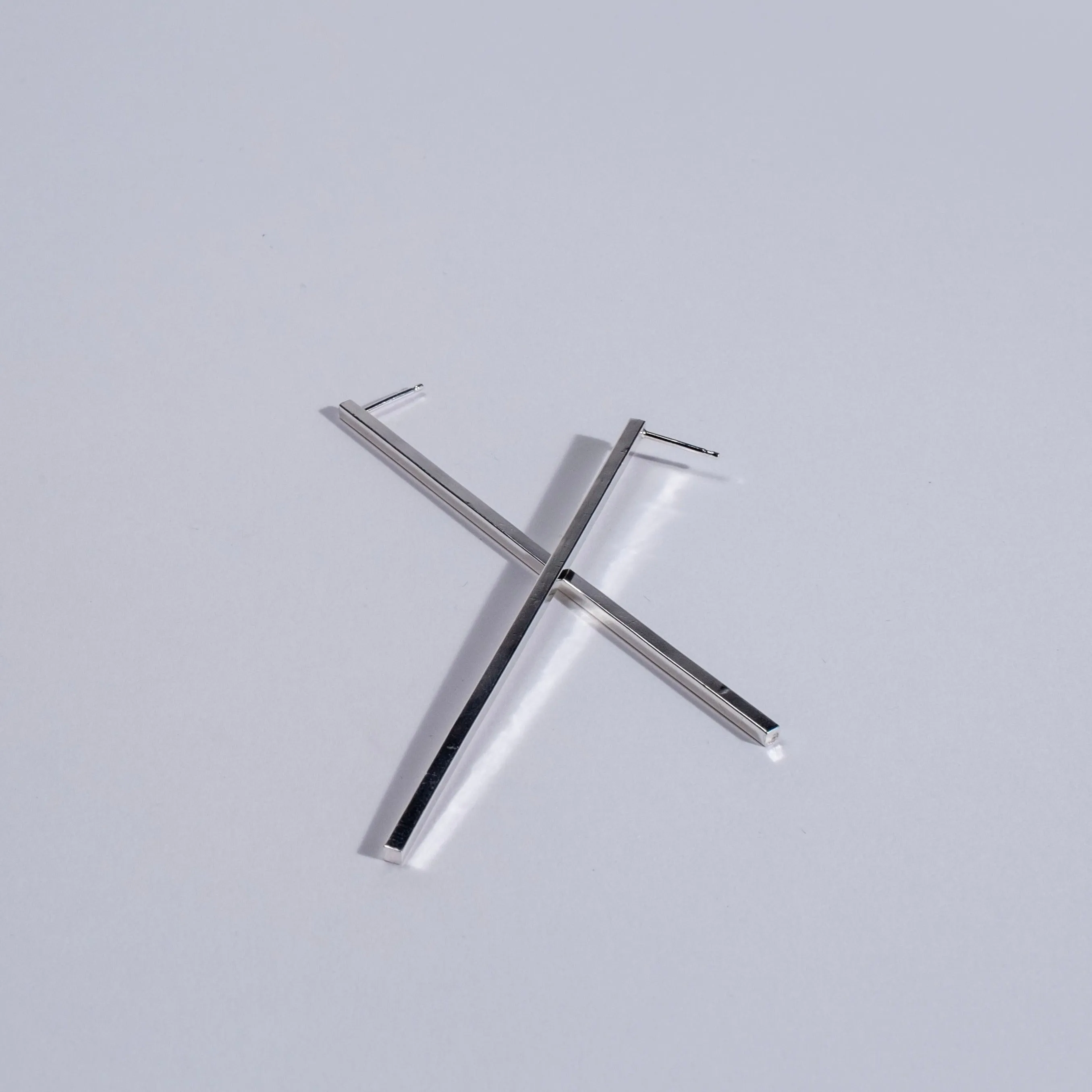 Linear bar Earrings - Choose Your Metal
