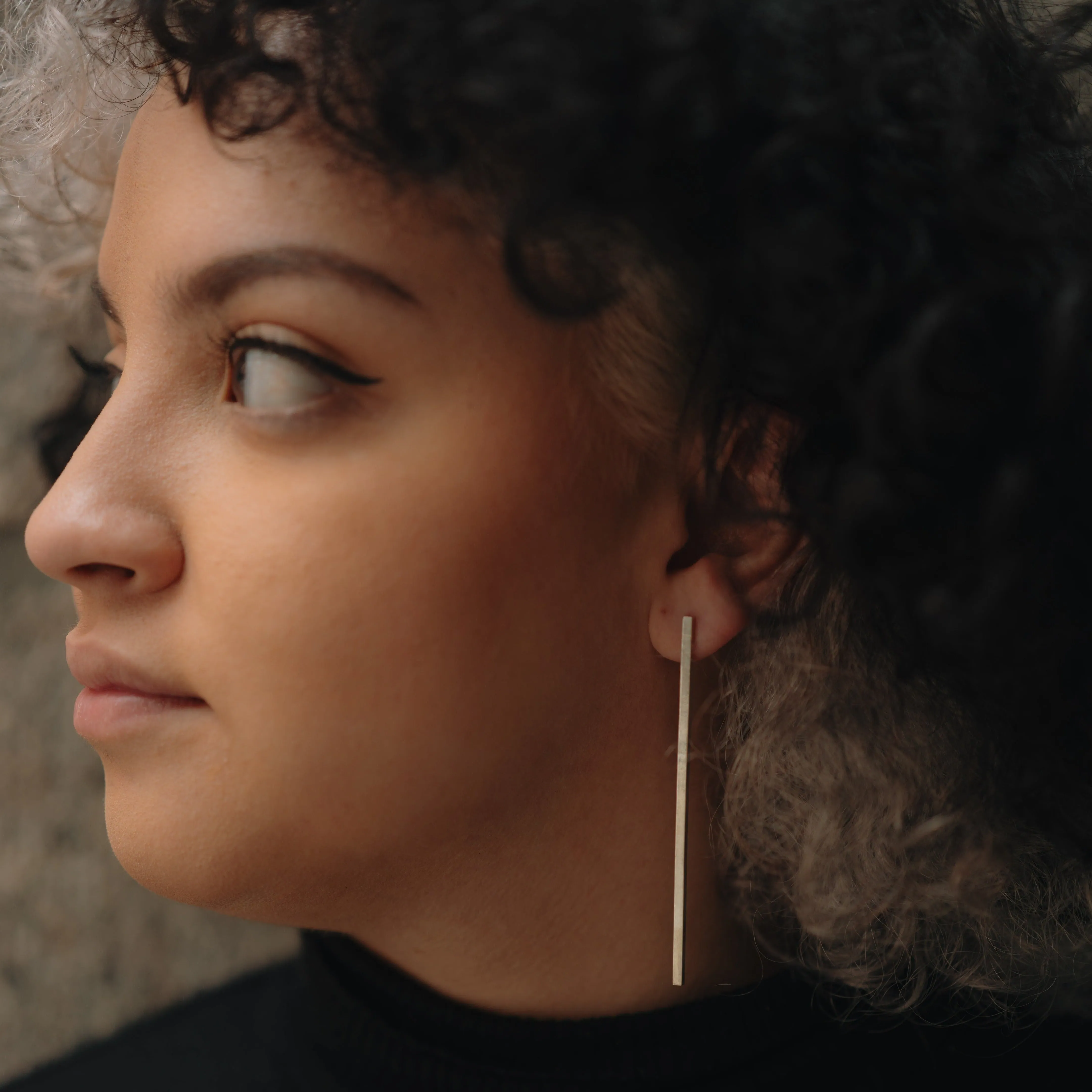 Linear bar Earrings - Choose Your Metal