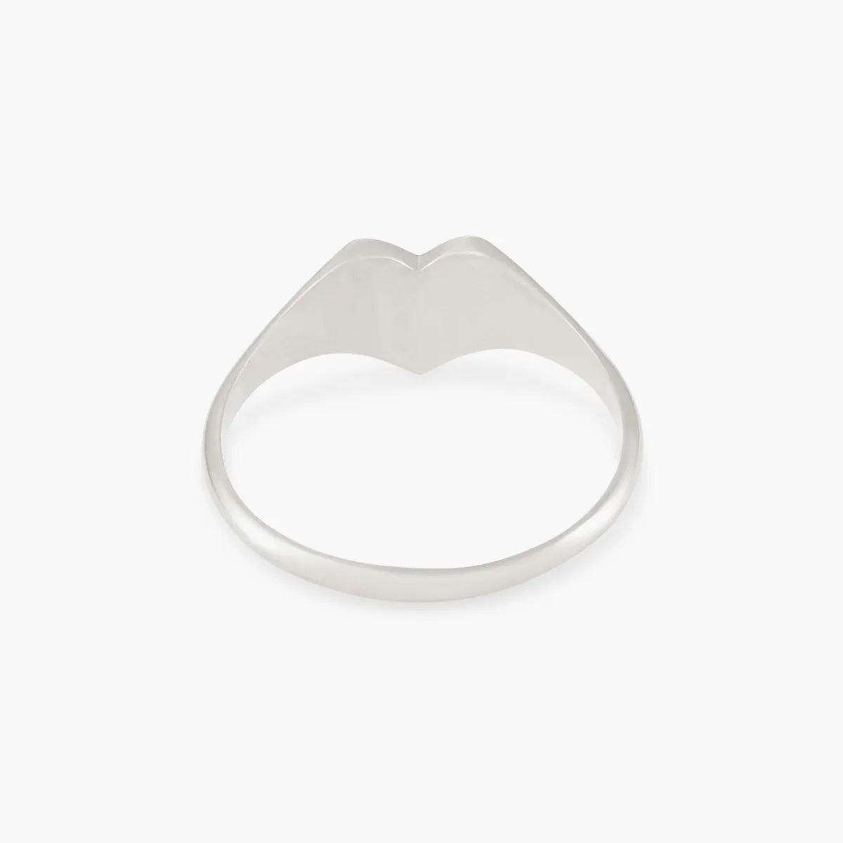 lovely heart signet ring - sterling silver
