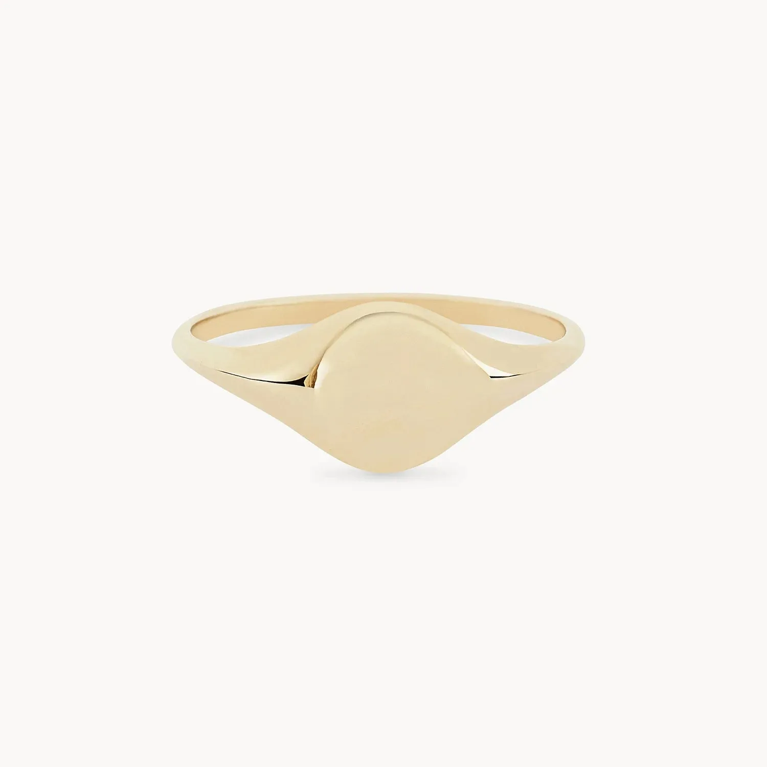 Loyalty signet ring - 10k yellow gold, engravable