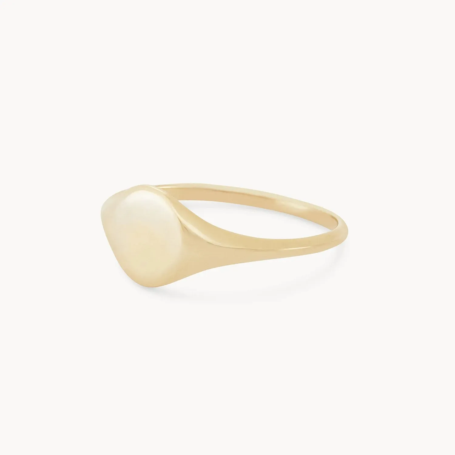 Loyalty signet ring - 10k yellow gold, engravable