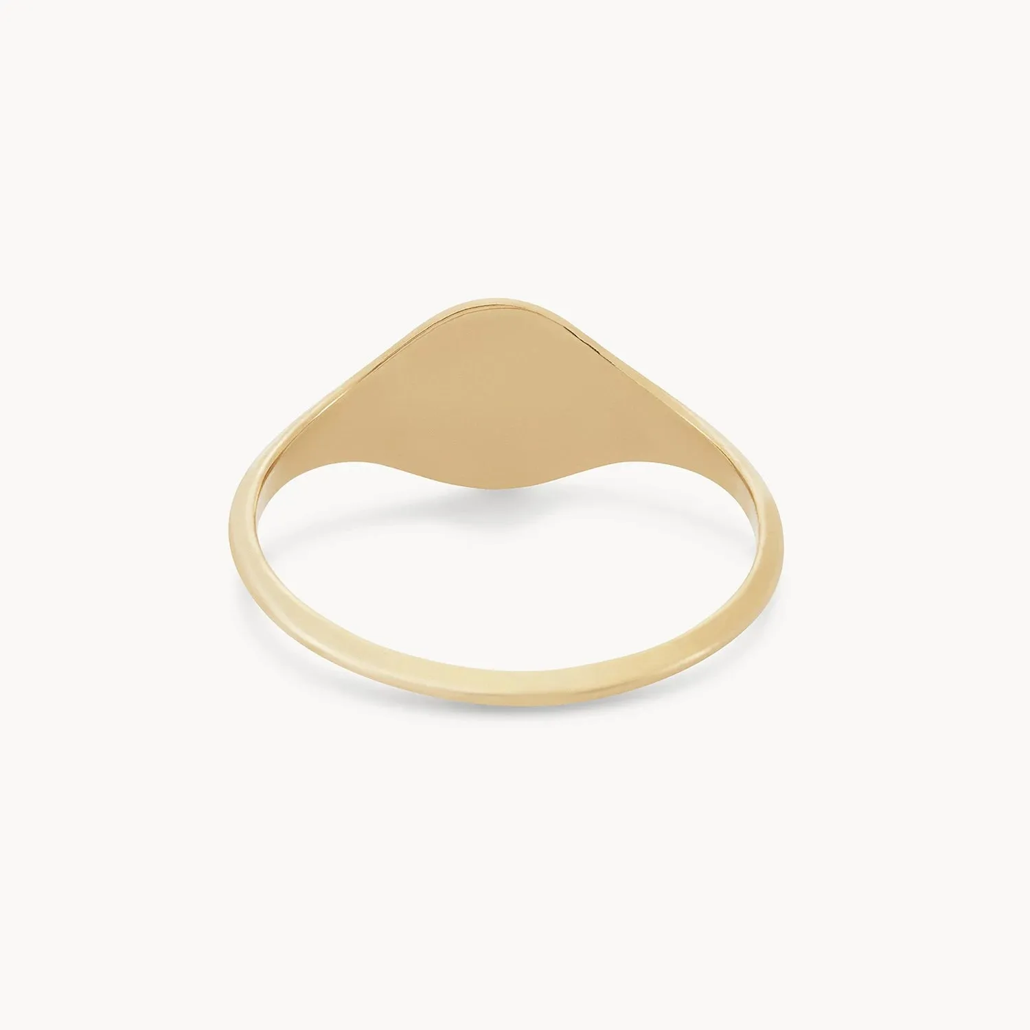 Loyalty signet ring - 10k yellow gold, engravable