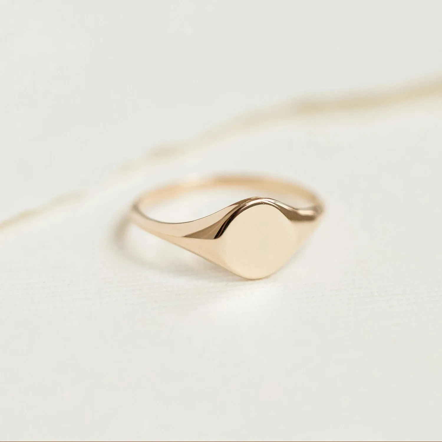 Loyalty signet ring - 10k yellow gold, engravable