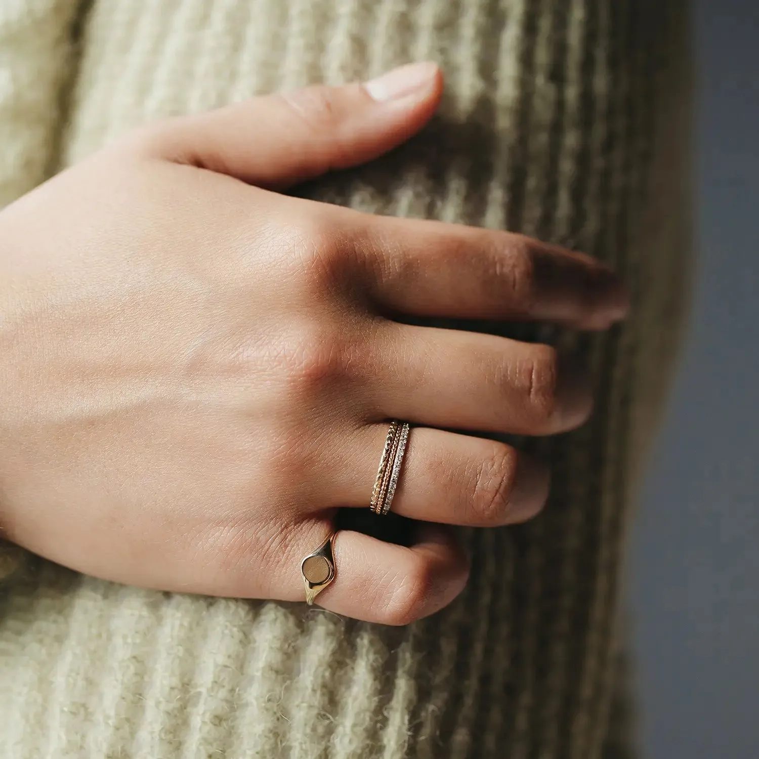 Loyalty signet ring - 10k yellow gold, engravable