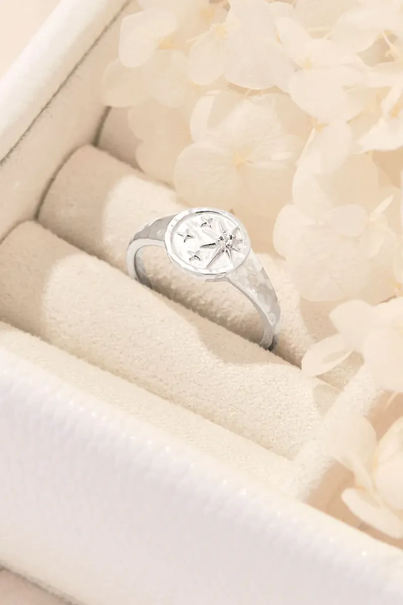 Lucia Silver Medallion Ring
