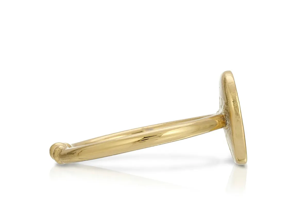 Lucky Feather Zodiac Signet Ring - Taurus