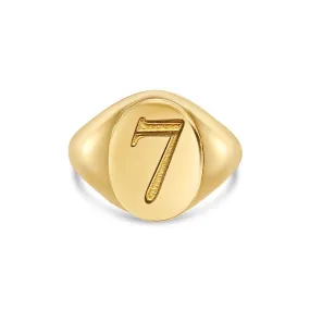 Lucky Number Signet Ring