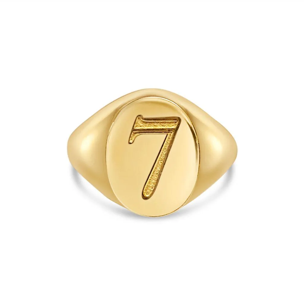 Lucky Number Signet Ring