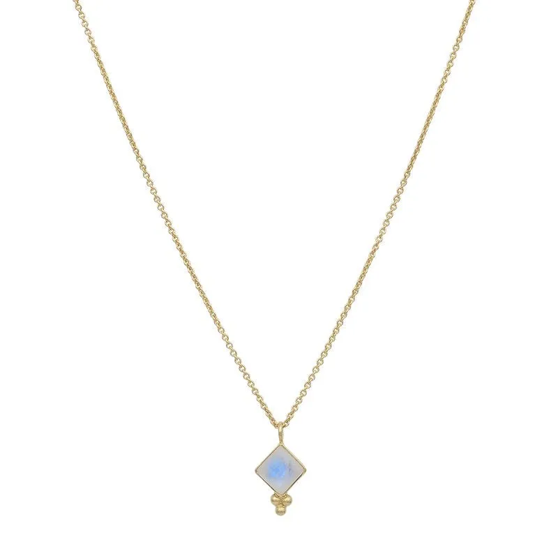 Mara Gold Rainbow Moonstone Necklace