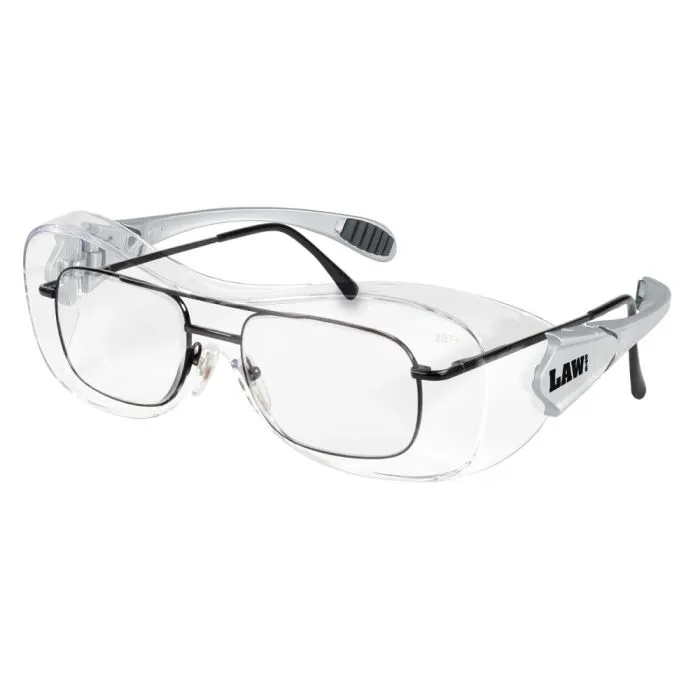 MCR Safety Law OTG OG110AF Anti-Fog Lens Over The Glass Safety Glasses, Gray, 1 Pair