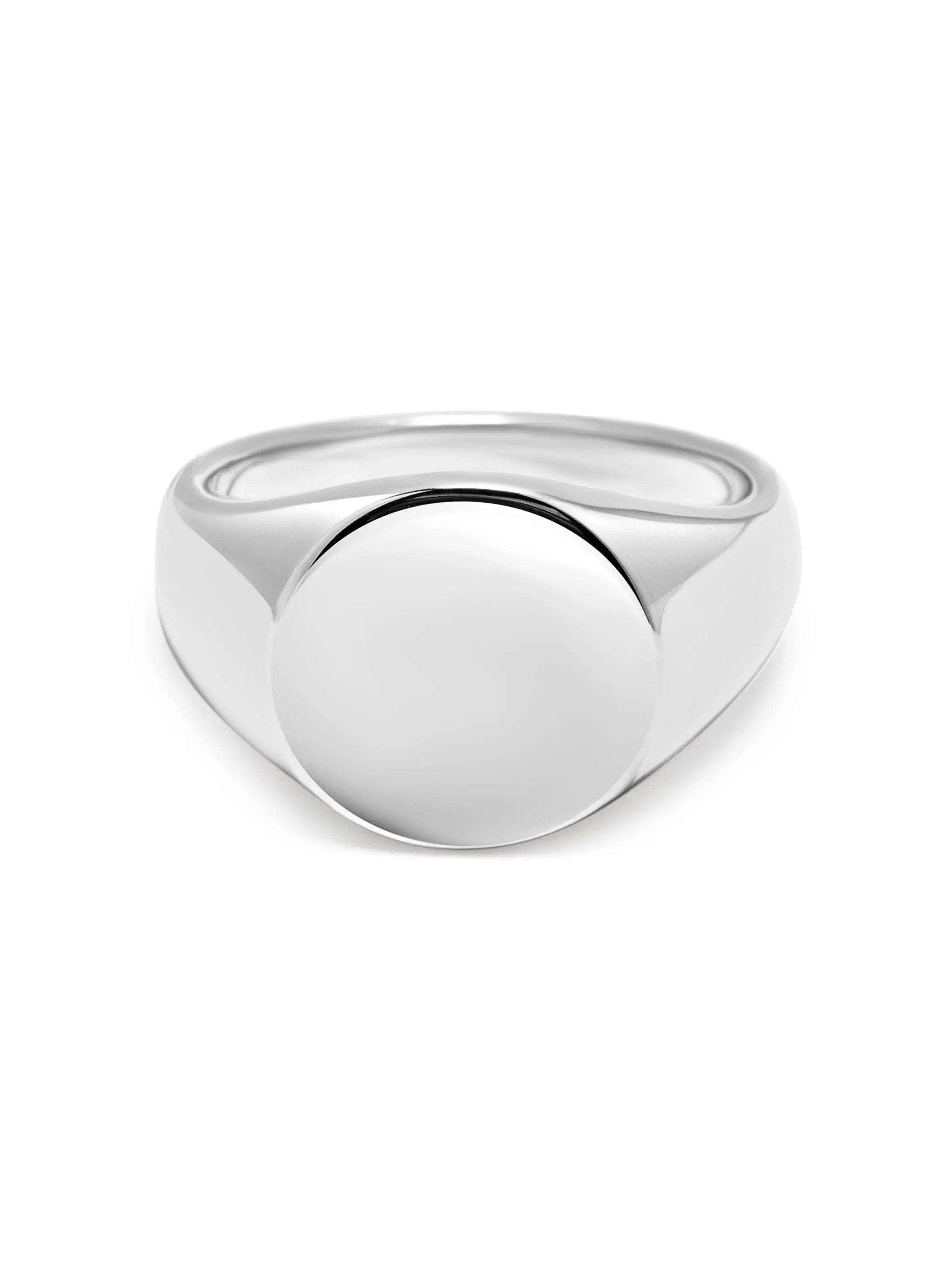 Men's Circular Sterling Silver Signet Ring