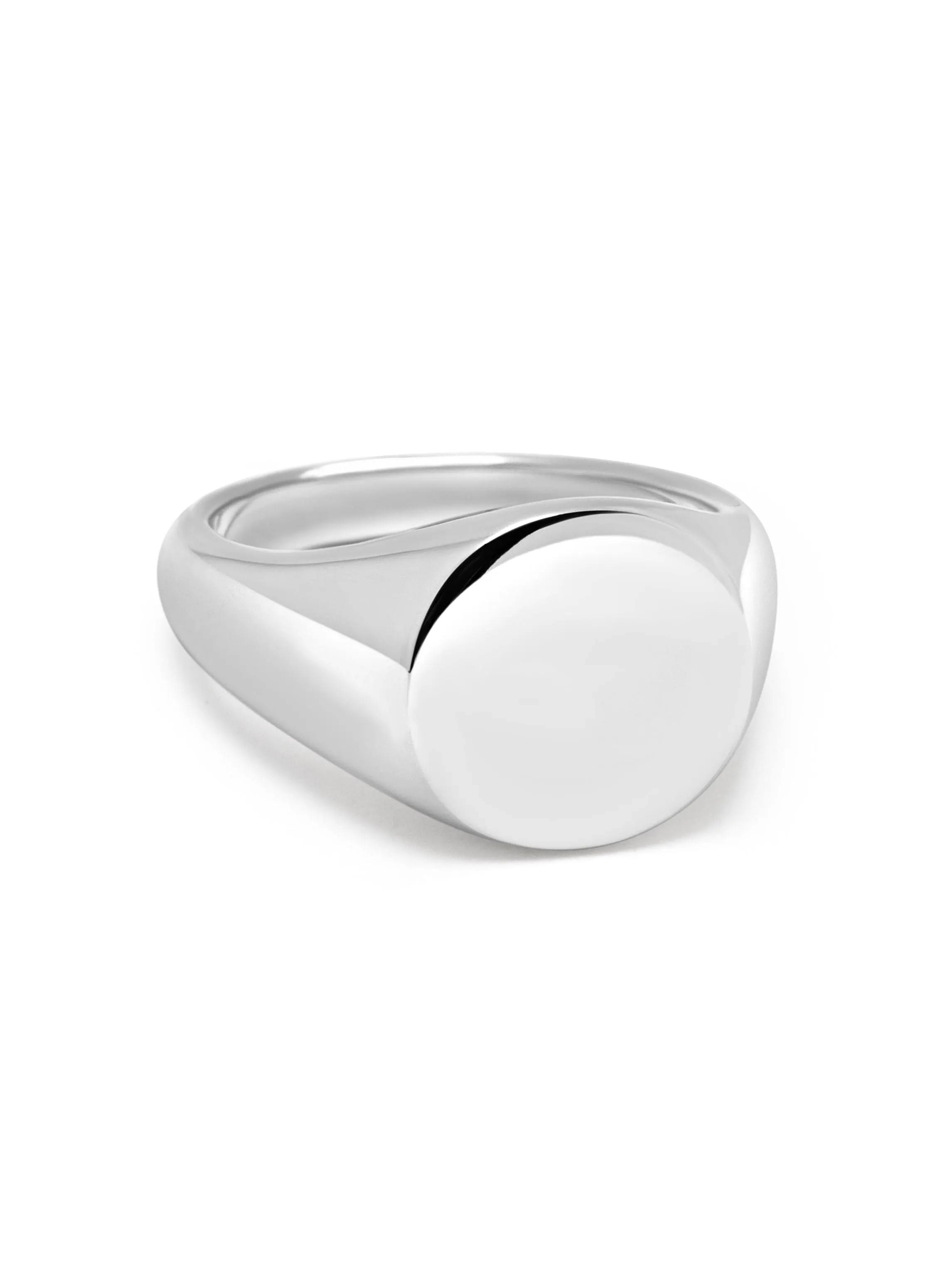 Men's Circular Sterling Silver Signet Ring