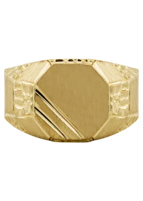 Mens Signet Ring - 10K Gold | 7 Grams