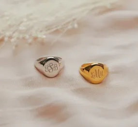Monogram Signet Initial Ring