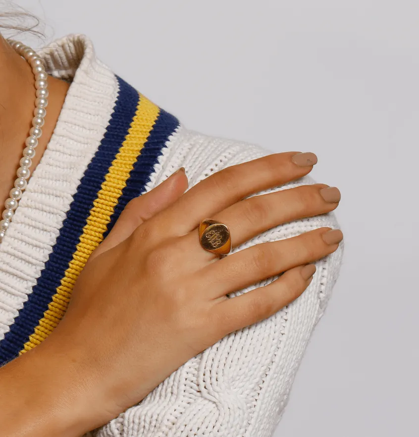 Monogram Signet Initial Ring