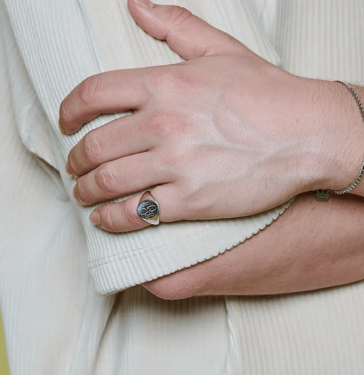 Monogram Signet Initial Ring