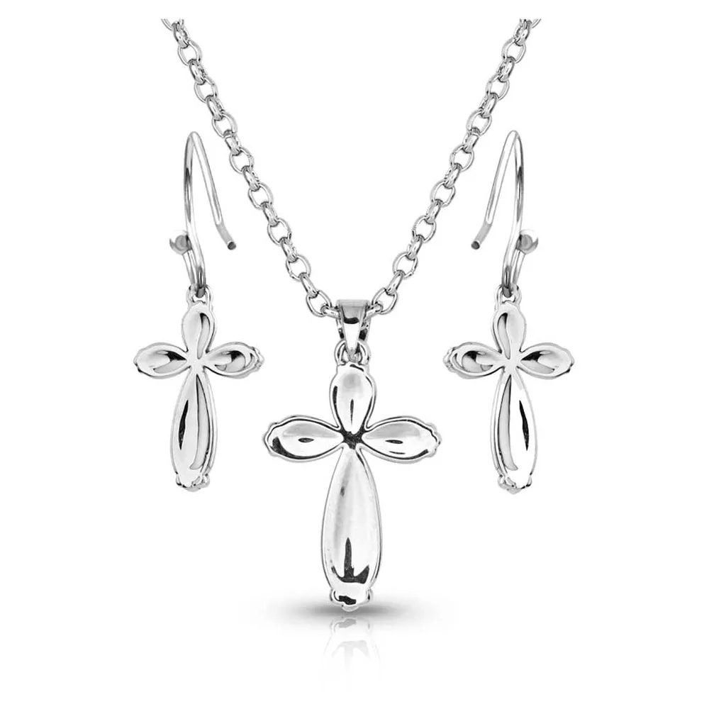 Montana Silversmith Gleaming Faith Cross Jewelry Set